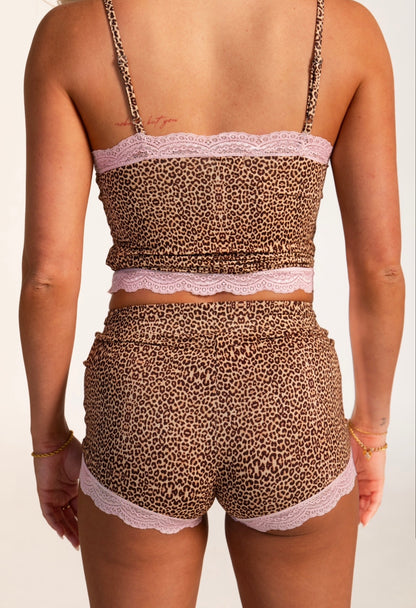 Cheetah Princess Pink Sleep Shorts